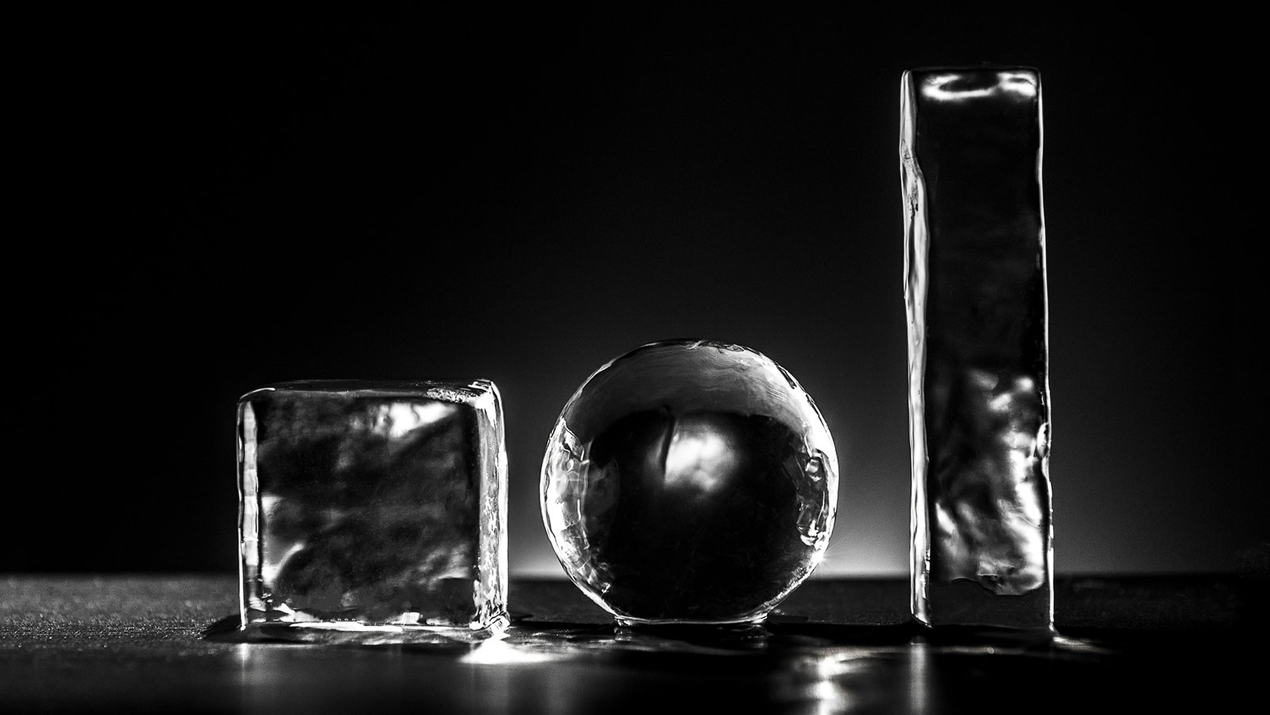 Crafted Clear ice Block, Tower & Sphere